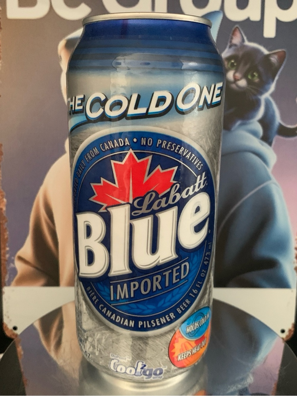 Vintage Beer Can Labatt Blue Imported The Cold One Tab Empty Aluminum Can